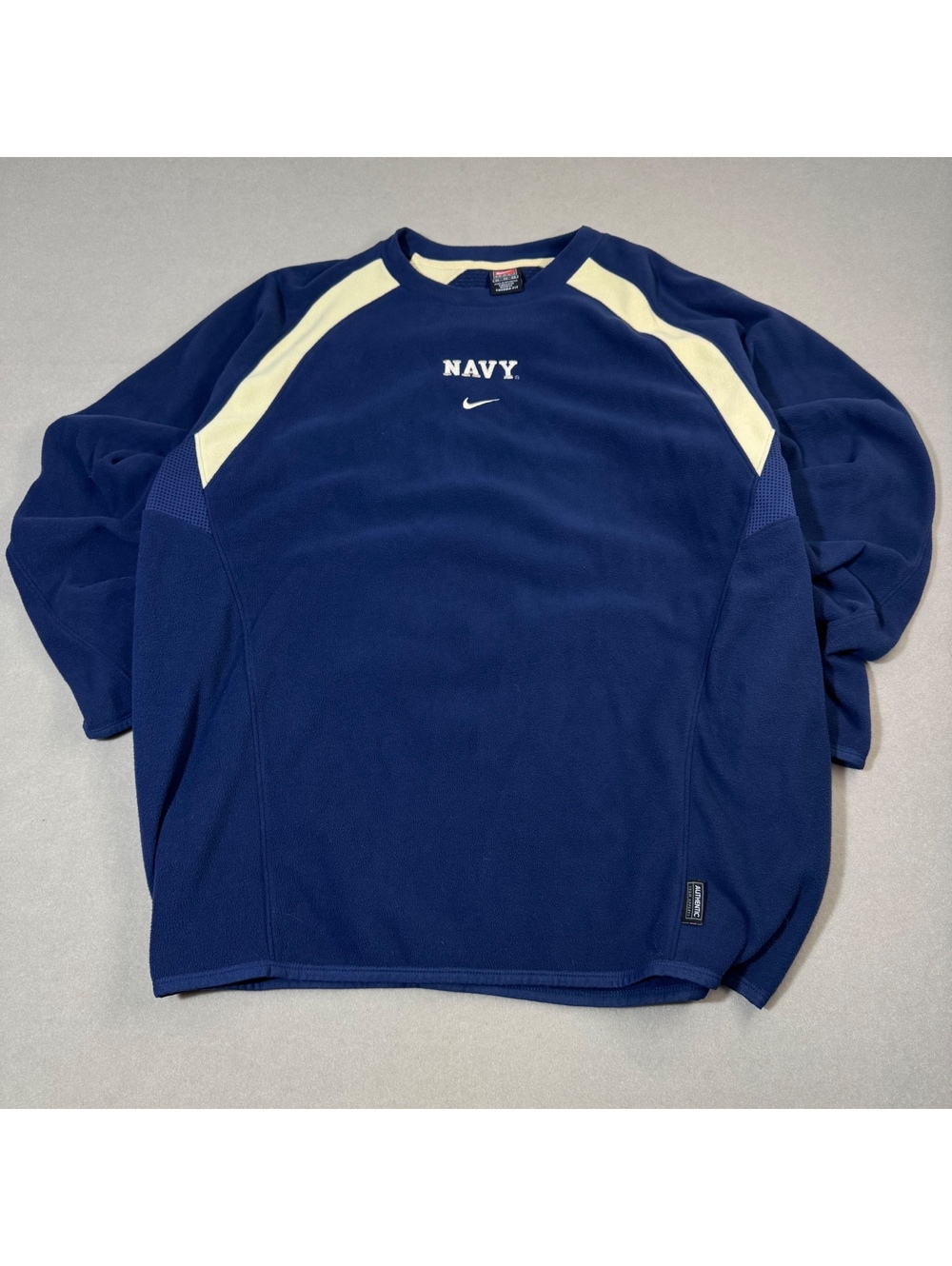 Vintage Y2K Nike Team Navy Midshipmen Fleece Crewneck XL Center Swoosh